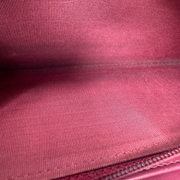 💯Authentic CHANEL Patent Quilted blush Pink Brilliant Zip around Long wallet - Picture 6 of 6